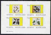 Staffa 1982 Flowers #08 imperf,set of 4 values (10p to 75p) unmounted mint