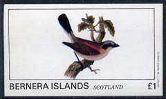 Bernera 1982 Birds #09 imperf,souvenir sheet (£1 value) unmounted mint