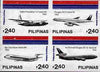 Philippines 1986 45th Airline Anniversary imperf se-tenant block of 4 x 2p40 on ungummed wmk'd paper, as SG 1951-54
