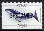 Tonga 1989 Humpback Whale 1$50 unmounted mint overprinted SPECIMEN, as SG 1014