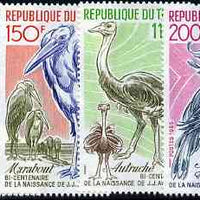 Chad 1985 John Audubon Birth Bicentenary unmounted mint set of 4 Birds, SG 794-97