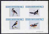 Staffa 1981 Birds #37 imperf,set of 4 values (10p to 75p) unmounted mint