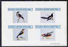 Staffa 1981 Birds #37 imperf,set of 4 values (10p to 75p) unmounted mint