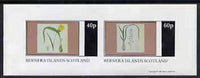 Bernera 1981 Flowers #04 imperf,set of 2 values (40p & 60p) unmounted mint