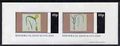 Bernera 1981 Flowers #04 imperf,set of 2 values (40p & 60p) unmounted mint