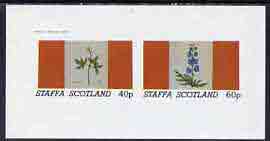 Staffa 1982 Flowers #09 imperf,set of 2 values (40p & 60p) unmounted mint