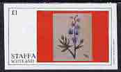 Staffa 1982 Flowers #09 imperf,souvenir sheet (£1 value) unmounted mint