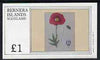 Bernera 1982 Flowers #05 imperf,souvenir sheet (£1 value) unmounted mint