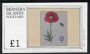 Bernera 1982 Flowers #05 imperf,souvenir sheet (£1 value) unmounted mint
