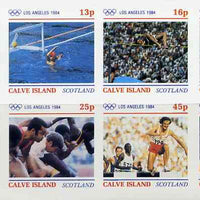 Calve Island 1984 Los Angeles Olympic Games imperf,set of 8 values (10p to 50p) unmounted mint