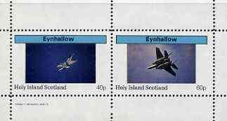 Eynhallow 1982 Military Jets #2 perf,set of 2 values (40p & 60p) unmounted mint