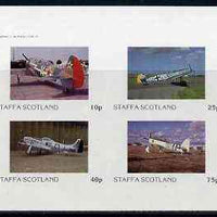 Staffa 1982 WW2 Aircraft #2 imperf set of 4 values unmounted mint