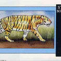 Staffa 1982 Wild Animals (Tiger) imperf deluxe sheet (£2 value) unmounted mint
