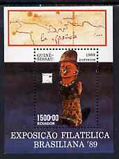 Guinea - Bissau 1989 Brasiliana '89 International Stamp Exhibition (Antiquities) m/sheet unmounted mint, SG MS 1150, Mi BL 280