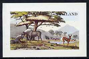 Nagaland 1972 African Wild Animals imperf souvenir sheet (1ch value) unmounted mint