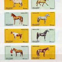 Nagaland 1973 Royal Wedding (Horses) imperf set of 8 values unmounted mint (5c to 1ch)