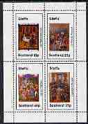 Staffa 1982 French Tapestries (Jugement de Jean, Vie du Chateau, etc) perf set of 4 values (10p to 75p) unmounted mint