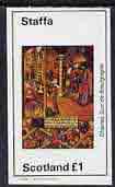 Staffa 1982 French Tapestries (Charles Duc de Bourgogne) imperf souvenir sheet (£1 value) unmounted mint