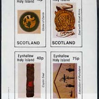 Eynhallow 1982 Antiquities (Coptic Seal, Globe of Dante, etc) imperf,set of 4 values unmounted mint