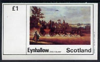Eynhallow 1982 Paintings of Mail Coaches imperf,souvenir sheet (£1 value) unmounted mint