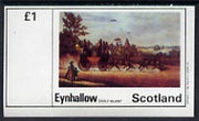 Eynhallow 1982 Paintings of Mail Coaches imperf,souvenir sheet (£1 value) unmounted mint