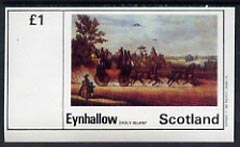 Eynhallow 1982 Paintings of Mail Coaches imperf,souvenir sheet (£1 value) unmounted mint