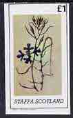 Staffa 1982 Flowers #10 imperf,souvenir sheet (£1 value) unmounted mint
