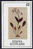 Staffa 1982 Flowers #10 imperf,deluxe sheet (£2 value) unmounted mint