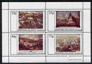 Bernera 1981 Paintings of Battles perf,set of 4 values (10p to 75p) unmounted mint