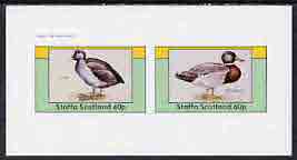 Staffa 1982 Water Birds #04 (Coot & Mallard) imperf,set of 2 values (40p & 60p) unmounted mint
