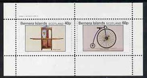 Bernera 1982 Transport (Sedan Chair & Penny Farthing Bicycle) perf,set of 2 values (40p & 60p) unmounted mint