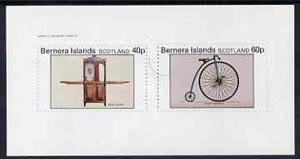 Bernera 1982 Transport (Sedan Chair & Penny Farthing Bicycle) imperf,set of 2 values (40p & 60p) unmounted mint