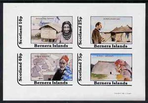 Bernera 1981 Cultures (Papua, Kurds, Dogon & Xingu) imperf,set of 4 values (10p to 75p) unmounted mint