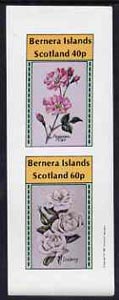 Bernera 1981 Roses (American Pillar & Iceberg) imperf,set of 2 values (40p & 60p) unmounted mint