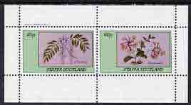 Staffa 1982 Flowers #11 (Wisteria & Honeysuckle) perf,set of 2 values (40p & 60p) unmounted mint