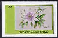 Staffa 1982 Flowers #11 (Passion Flower) imperf,deluxe sheet (£2 value) unmounted mint