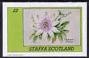 Staffa 1982 Flowers #11 (Passion Flower) imperf,deluxe sheet (£2 value) unmounted mint