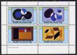 Staffa 1982 Modern Art (Shapes) perf set of 4 values (10p to 75p) unmounted mint