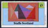 Staffa 1982 Modern Art (Shapes) imperf souvenir sheet (£1 value) unmounted mint