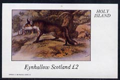 Eynhallow 1982 Animals #08 (Fox) imperf deluxe sheet (£2 value) unmounted mint