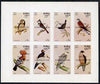 Oman 1972 Birds (Owl, Falcon, Kestrel, Marsh Tit etc) imperf,set of 8 values (1b to 25b) opt'd Nature Conservation 1973 unmounted mint