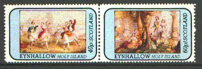 Eynhallow 1981 Romantic Theatre perf,set of 2 values (40p & 60p) unmounted mint