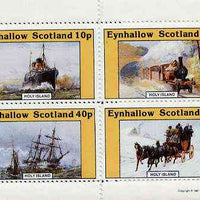 Eynhallow 1981 Transport (Ship steam & sail, Rail, Coach) perf,set of 4 values unmounted mint