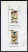 Staffa 1982 Plants #01 (Thiril & Sheep Scabicus) imperf,set of 2 values (40p & 60p) unmounted mint