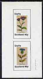 Staffa 1982 Plants #01 (Thiril & Sheep Scabicus) imperf,set of 2 values (40p & 60p) unmounted mint