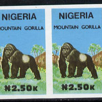 Nigeria 1990 Wildlife - Gorilla N2.50 unmounted mint imperforate pair*