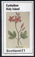 Eynhallow 1982 Plants (Herb Robert) imperf,souvenir sheet (£1 value) unmounted mint