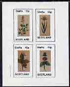 Staffa 1982 Herbs (Basil, Mint, etc) imperf,set of 4 values (10p to 75p) unmounted mint