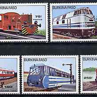 Burkina Faso 1985 Diesel & Electric Locos unmounted mint complete set of 7, SG 809-15, Mi 1043-49*