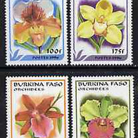 Burkina Faso 1996 Orchids complete perf set of 4 unmounted mint